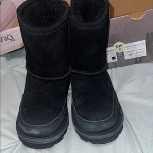 BearPaw Kids Black Suede Boots